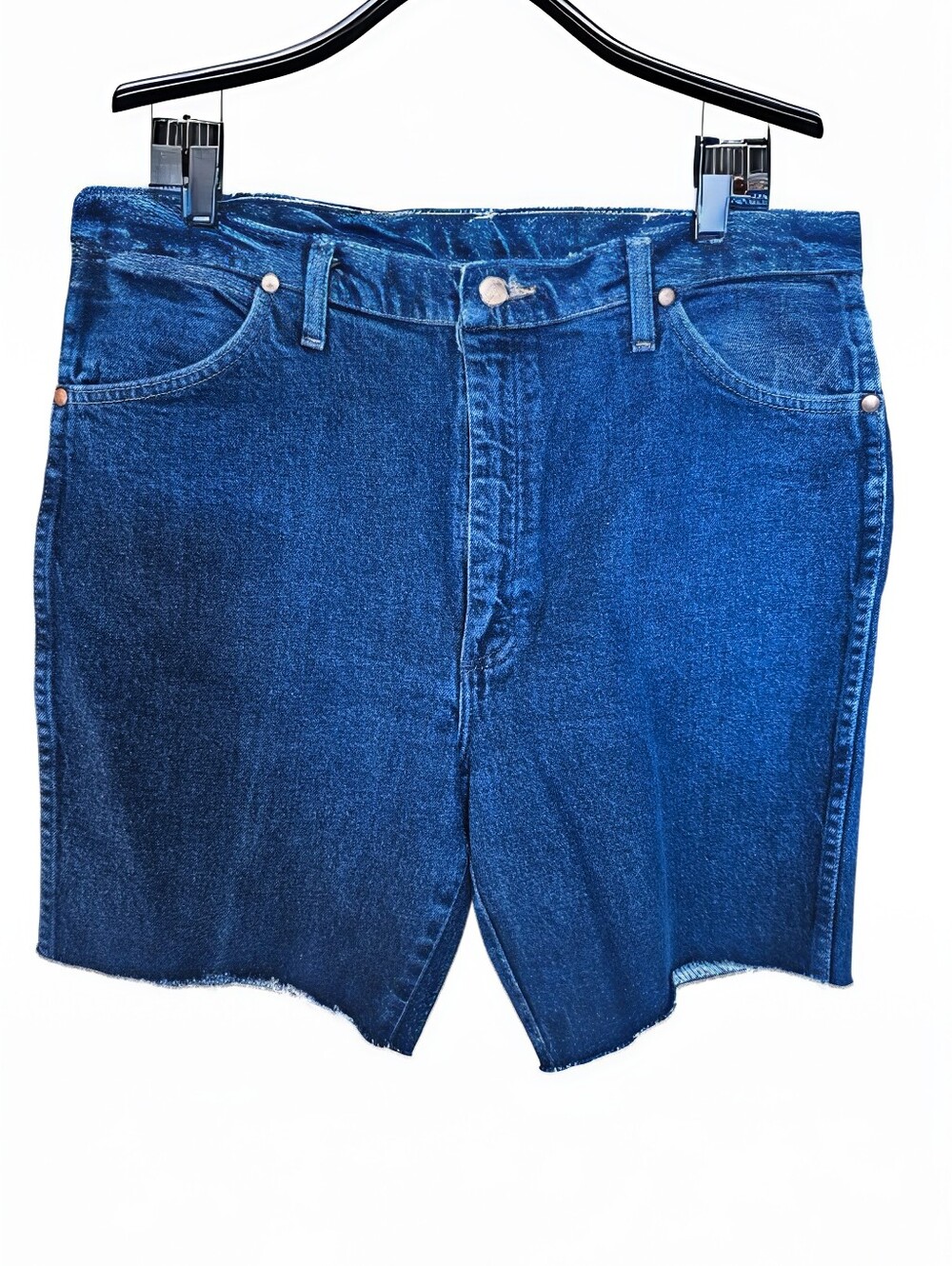 Vintage Wrangler Cutoff Denim Shorts Women’s 38x30 Dark Wash Western